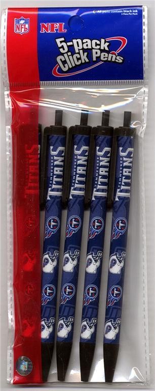 Tennessee Titans 5 Pack Writing Pens