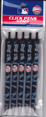 New York Yankees 5 Pack Writing Pens