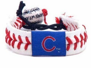 Chicago Cubs Leather Gamewear Bracelet 