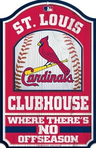 St Louis Cardinals Clubhouse Wood Sign
