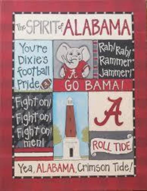 Alabama Crimson Tide Spirit Canvas 