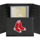 Boston Red Sox Embroidered Leather Tri Fold Wallet