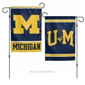 University of Michigan garden flag set.