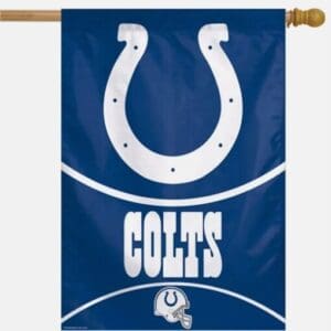 Indianapolis Colts team flag with logo.