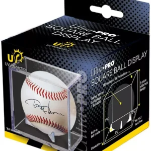 Baseball display box with signed ball.