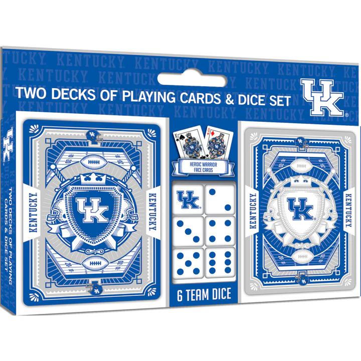 Kentucky Wildcats playing cards and dice set.