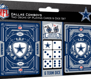 Dallas Cowboys playing cards and dice set.
