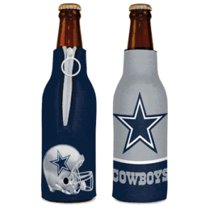 Dallas Cowboys bottle cooler with zipper.