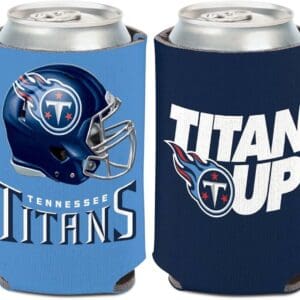 Tennessee Titans can cooler with logo.