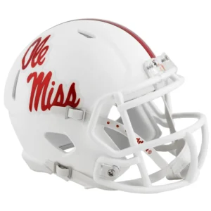 Ole Miss white football helmet.