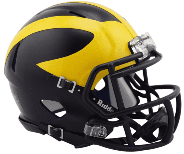 Michigan Wolverines mini football helmet.