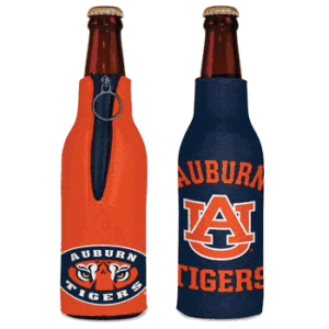 Auburn Tigers bottle cooler with zipper.