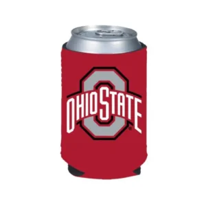 Ohio State can cooler with logo.