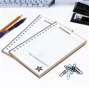 Vanderbilt spiral notebooks with pens.