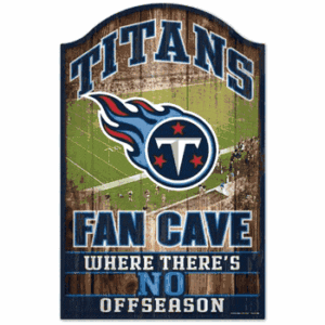 Tennessee Titans fan cave wooden sign.