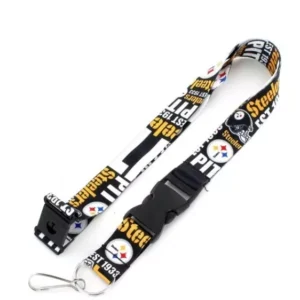Pittsburgh Steelers lanyard with clip.