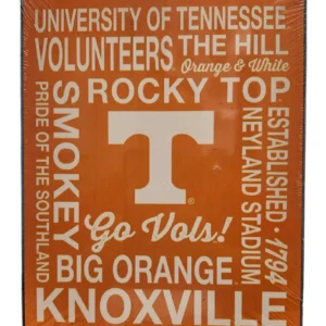 University of Tennessee themed orange word collage.