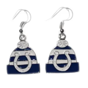 Colts horseshoe beanie earrings.