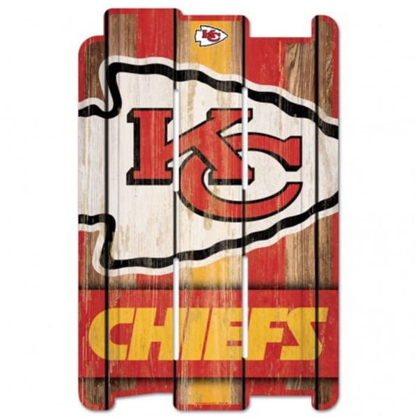 Kansas City Chiefs Wooden Sign