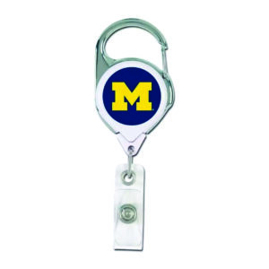Michigan 'M' retractable badge reel.