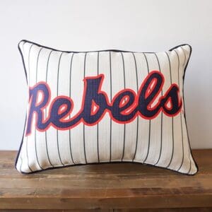 Ole Miss Rebels Baseball Pinstripe Pillow