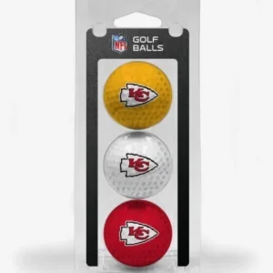 Kansas City Chiefs 3 Pack Of Golf Balls