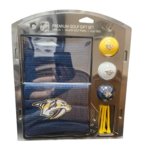 NHL-themed golf gift set packaging.