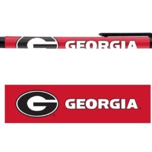 Red Georgia pen with logo and text.