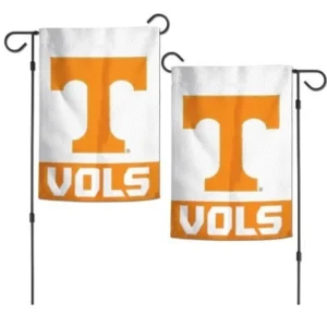 Orange "T" Vols flags on stands.