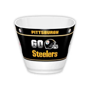 Pittsburgh Steelers themed bowl with team logo.