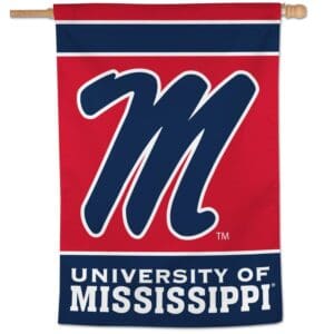 University of Mississippi flag with logo.