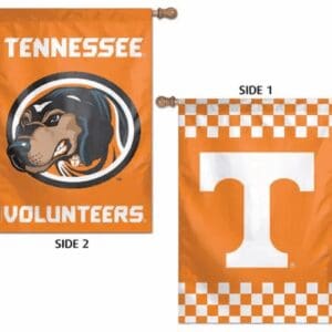 Tennessee Volunteers flags, mascot and logo.