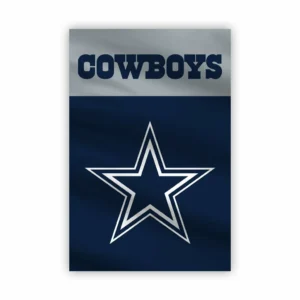 Cowboys logo with star on blue background.