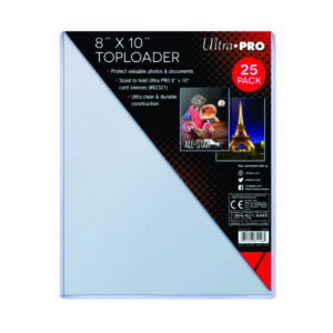 Ultra Pro Toploader - 8x10 holds sleeves (25 per pack)